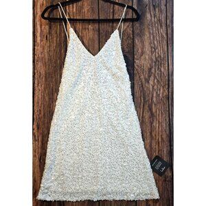 Lulus Sexy Sequin Mini Dress Backless Sparkle Cocktail Party Festive Women's S